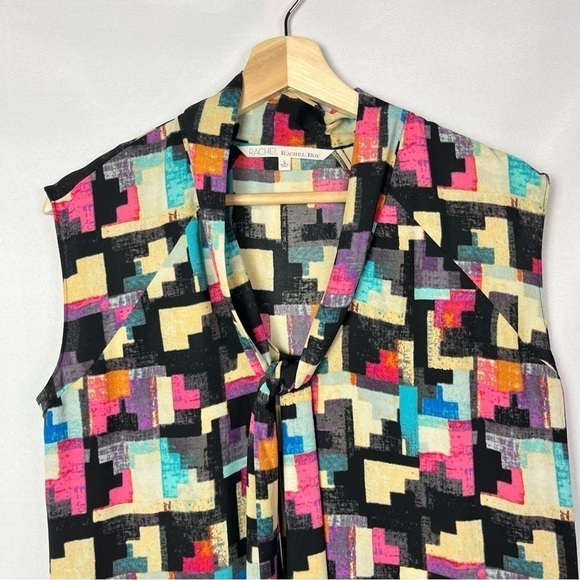 Rachel Rachel Roy Here We Are Now Colorful Geometric Shift Dress S - Picture 3 of 4